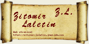 Žitomir Laletin vizit kartica